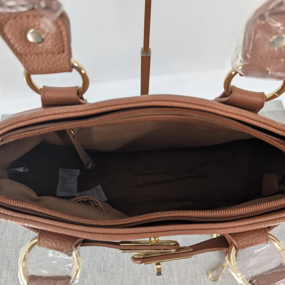 Elegant Brown and Black‎ Satchel